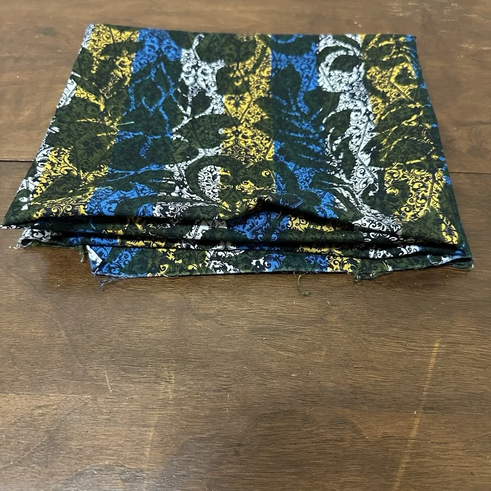 Vtg Retro Hawaiian Tropical Floral Clothing Craft Upholstery Fabric 1+ Yards